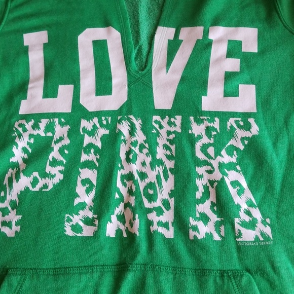 VICTORIA SECRET PINK| LEOPARD HOODIE SZ M - Picture 3 of 3